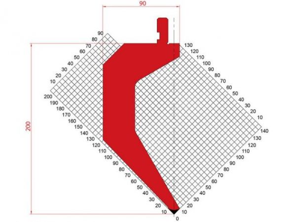 Dao chấn 88º 1291. H=200, R=0,8, Max T/m=85