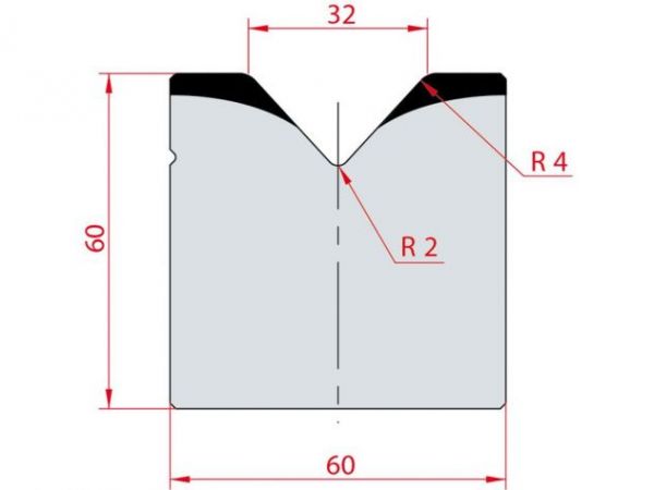 Cối chấn 1V 32 α=85º H60 Max. T/m=100