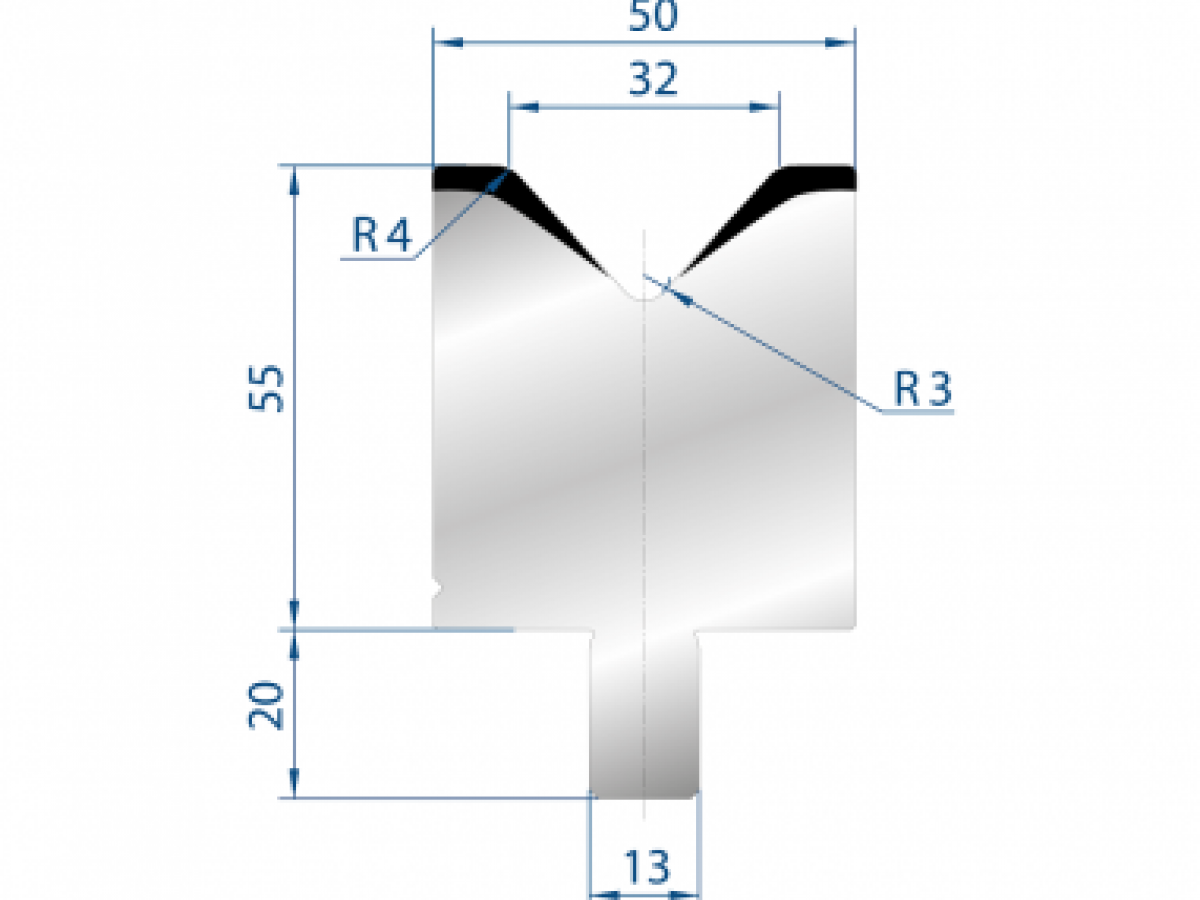 Cối chấn 1V 32 α=85º H55 Max. T/m=100