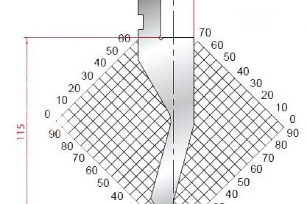 Dao chấn 60º 1191. H=115, R= 0.8 Max T/m=60