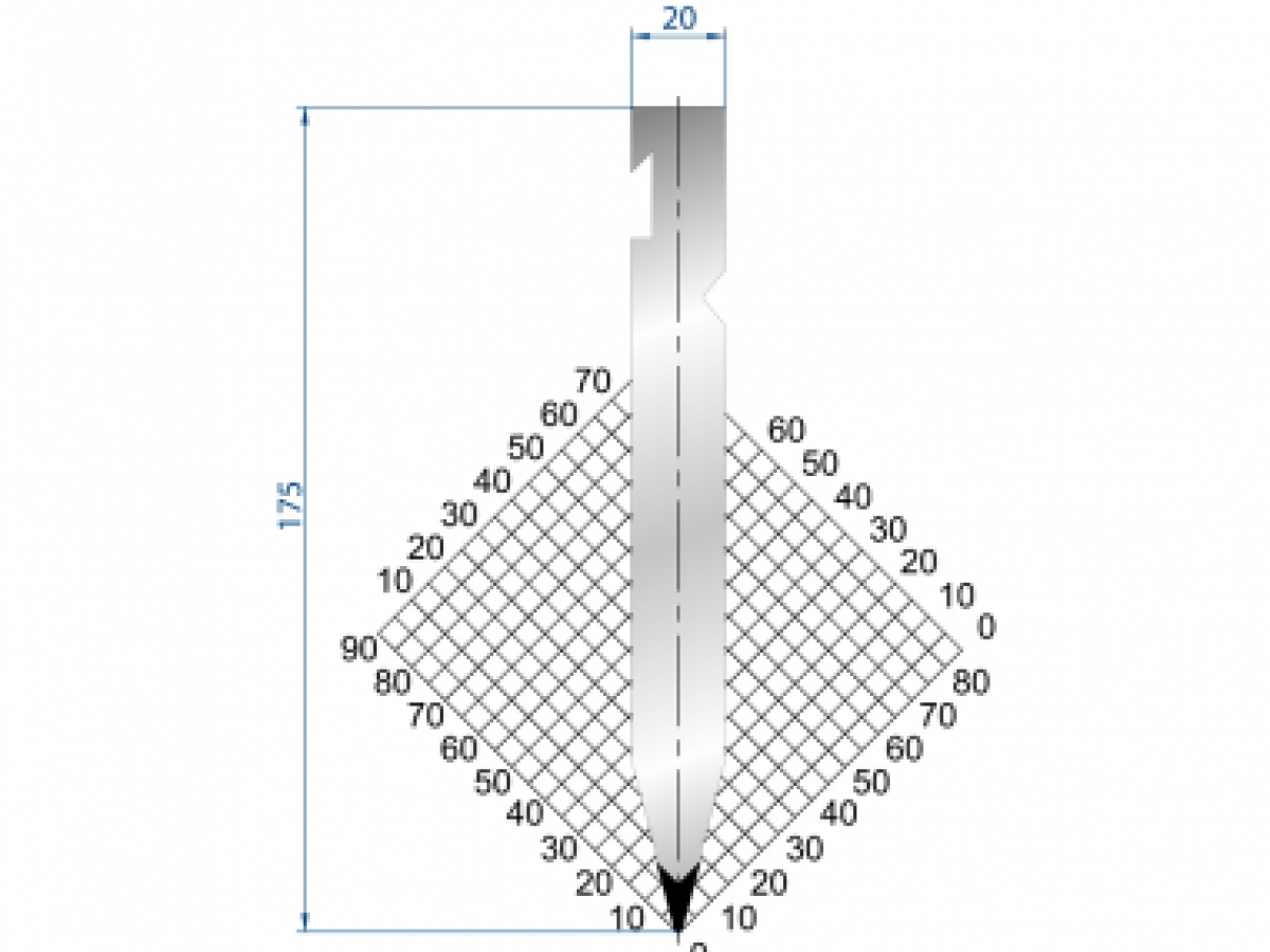 Dao chấn 30º 1232, H=175, R=1 Max T/m=100