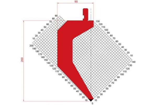 Dao chấn 88º 1291. H=200, R=0,8, Max T/m=85
