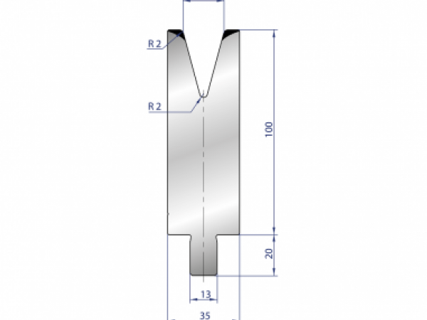 Cối chấn 1V 20 α=30º H100 Max. T/m=50, 42CrMo4