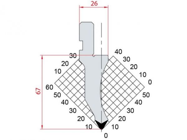 Dao chấn 60º 1027. H=67, R= 2 Max T/m=80
