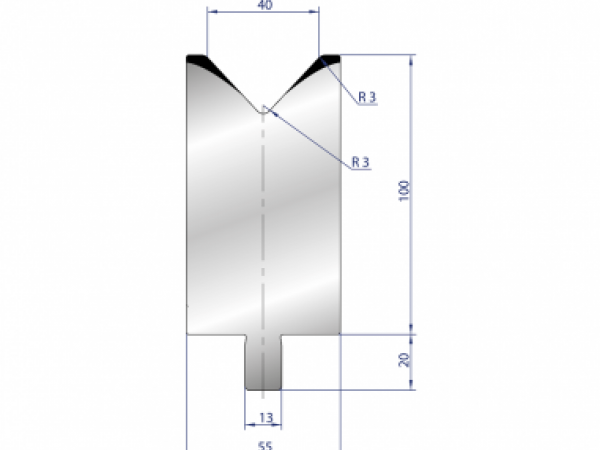 Cối chấn 1V 40 α=86º H100 Max. T/m=100, 42CrMo4