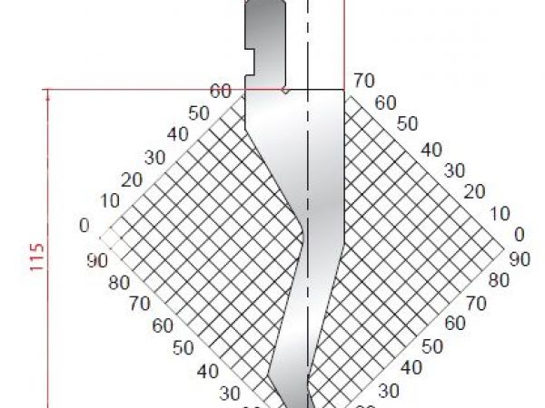Dao chấn 60º 1191. H=115, R= 0.8 Max T/m=60