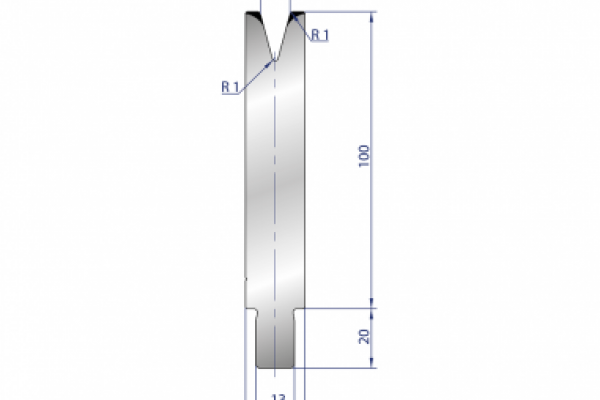 Cối chấn 1V 10 α=30º H100 Max. T/m=50, 42CrMo4