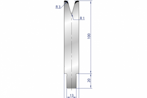 Cối chấn 1V 10 α=30º H100 R3 Max.T/m=30,42CrMo4