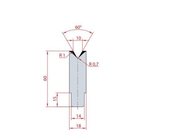 Cối chấn 1V 10 α=60º H60 Max. T/m=100