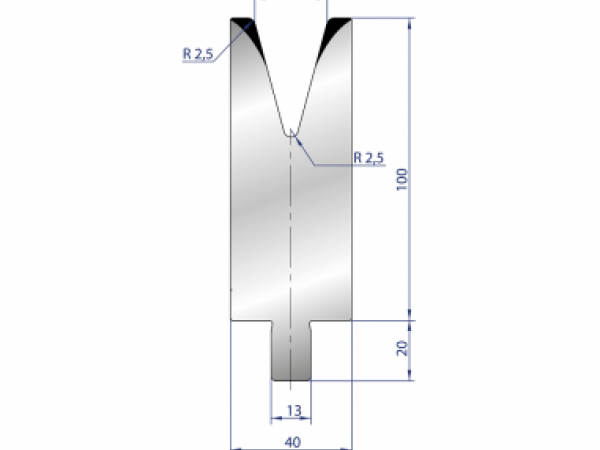 Cối chấn 1V 24 α=30º H100 Max. T/m=55, 42CrMo4