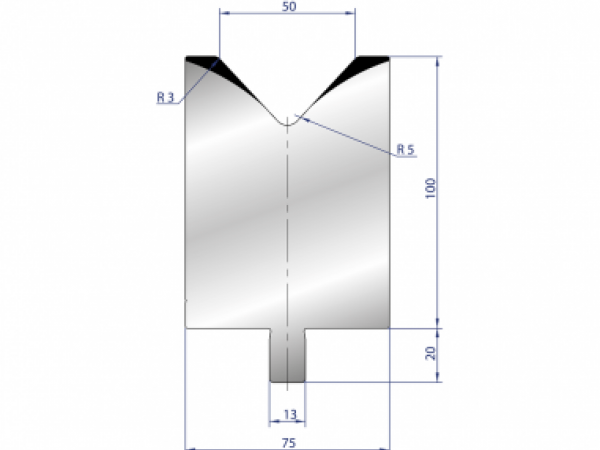 Cối chấn 1V 50 α=86º H100 Max. T/m=100, 42CrMo4