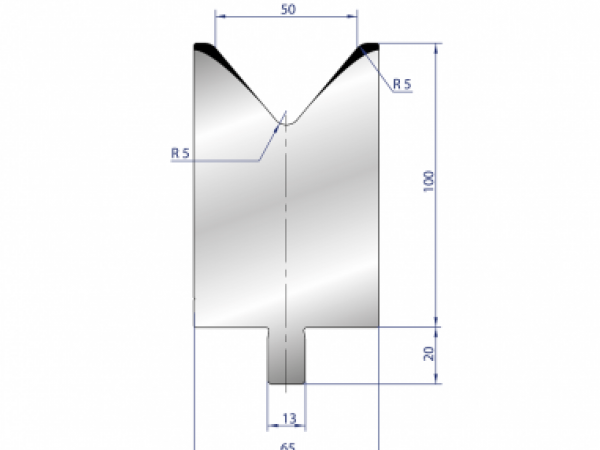 Cối chấn 1V 50 α=80º H100 Max. T/m=150, 42CrMo4