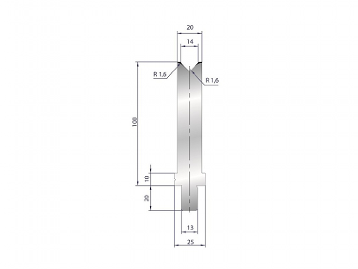 Cối chấn 1V 14 α=84º H100 Max. T/m=100, 42CrMo4