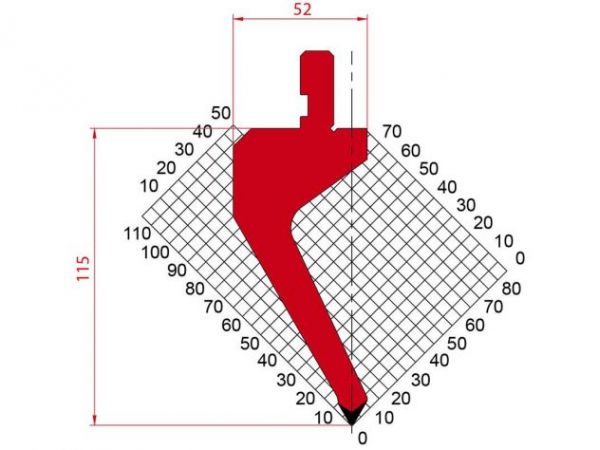 Dao chấn 60º 1272. H=115, R= 0.8 Max T/m=40