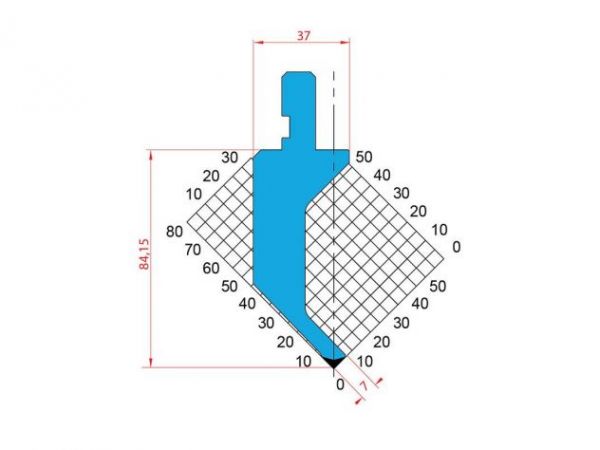 Dao chấn 88º 1020. H=84,15, R=0,6, Max T/m=20