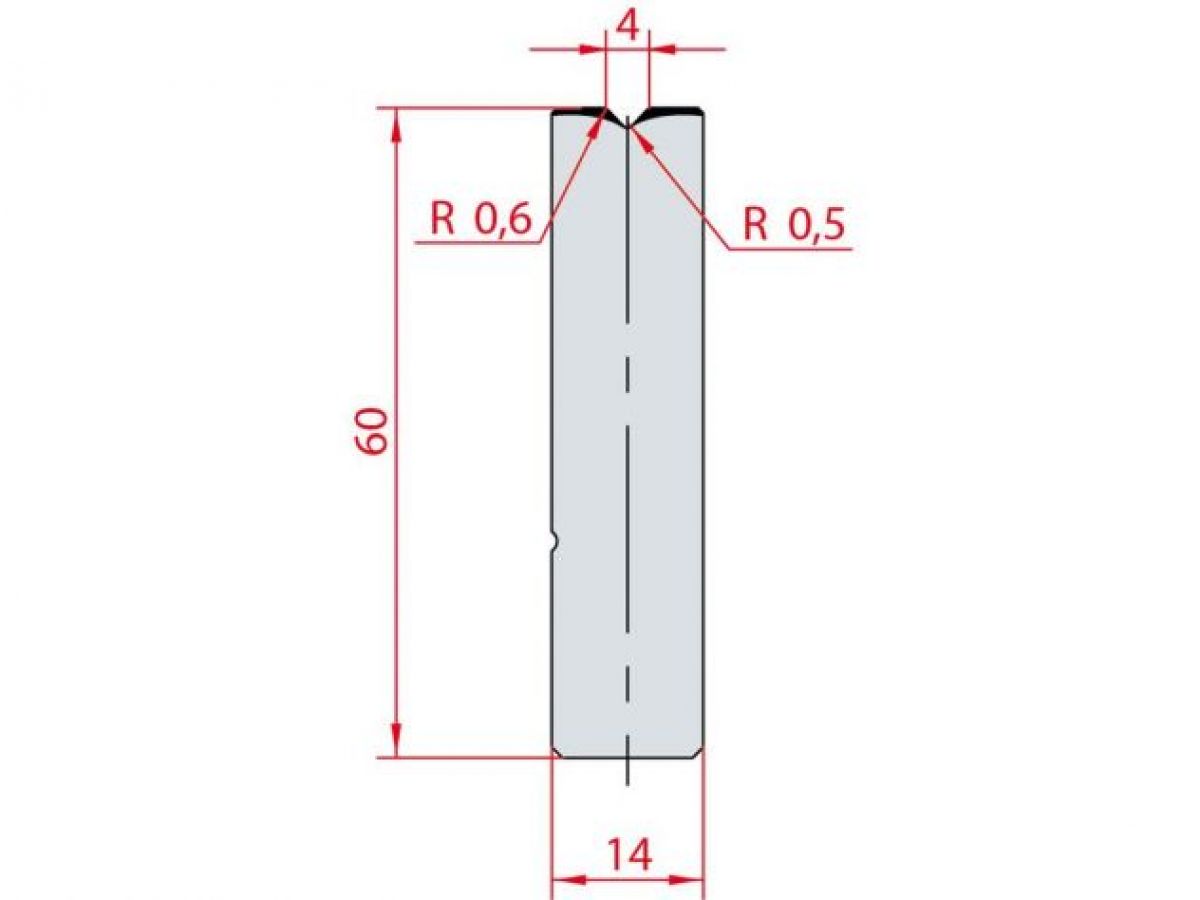 Cối chấn 1V 4 α=88º H60 Max. T/m=100