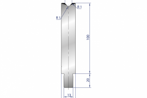 Cối chấn 1V 10 α=86º H100 Max. T/m=100