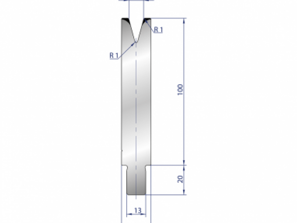 Cối chấn 1V 10 α=30º H100 Max. T/m=50, 42CrMo4